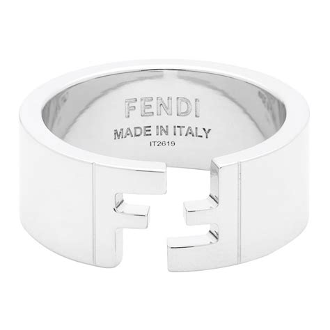 fendi silver ring mens